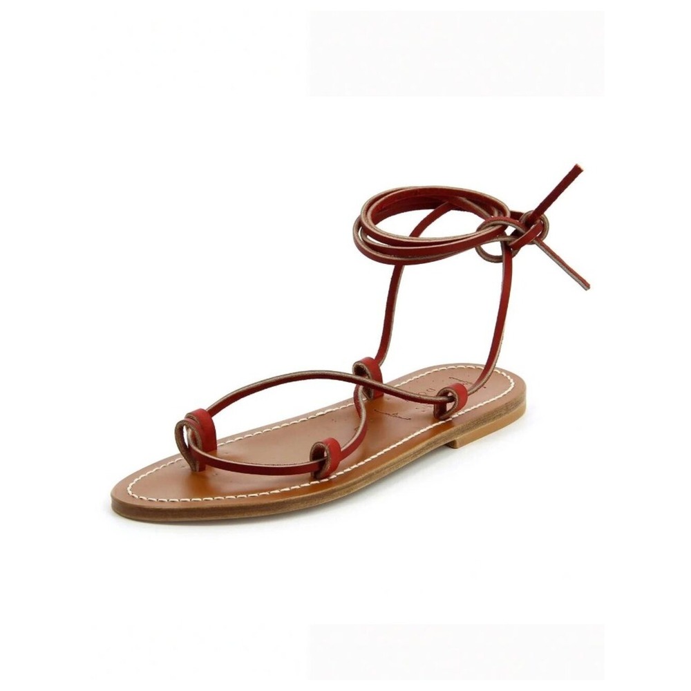 DÔEN x K.Jacques Bikini Rouge Vachetta Leather Gladiator Sandal NEW NWT